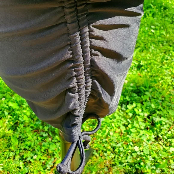 Athleta Laguna Side Scrunch Tankini Black Swim Dress - 34B/C - Picture 7 of 8